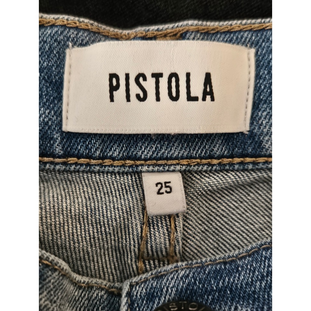 Pistola High Rise Flare Jeans Blue Distressed Raw Hem Size 25 P6088SSJ-ZMA - Picture 3 of 11
